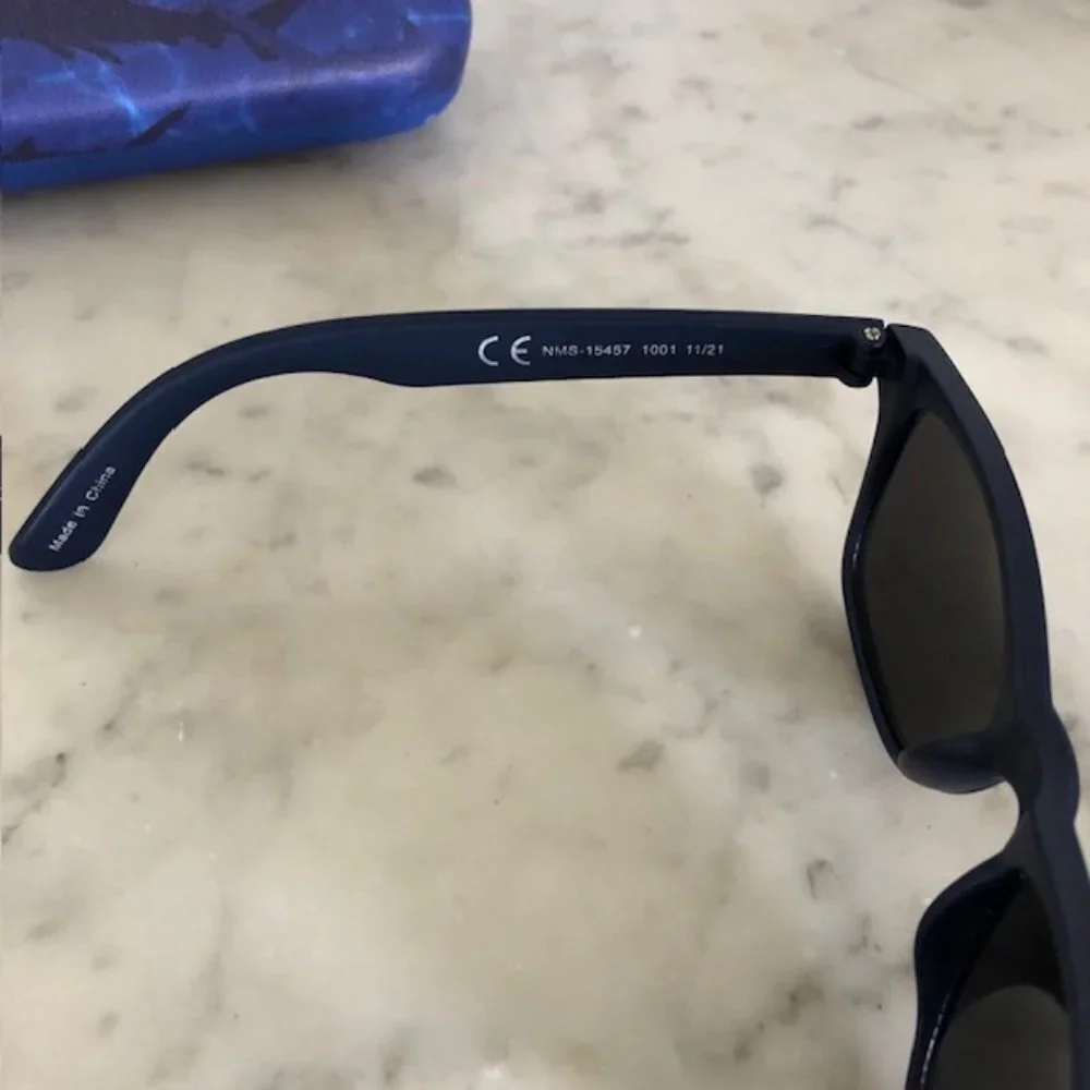 TOMMY BAHAMA Kids Navy Sunglasses & Shark Hard Case